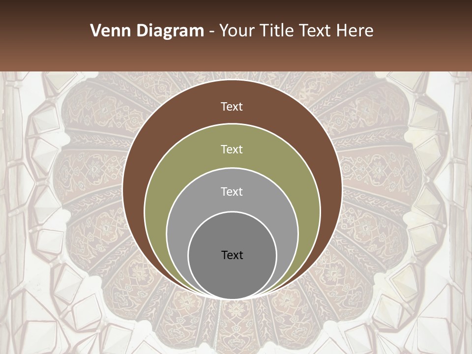 A Picture Of A Circular Object With A Name On It PowerPoint Template