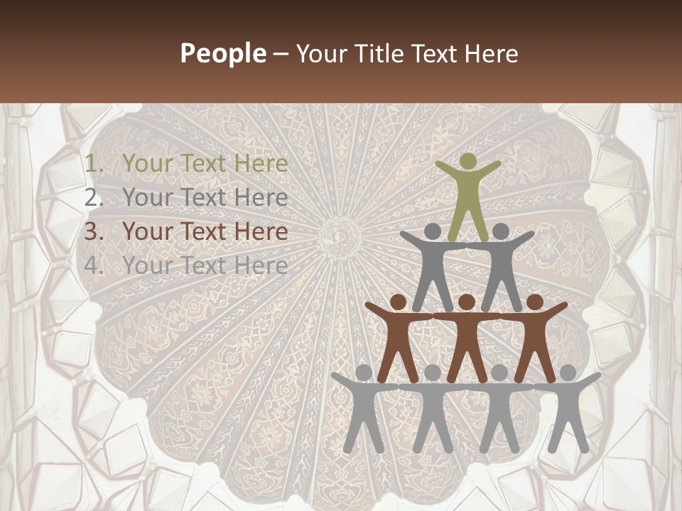 A Picture Of A Circular Object With A Name On It PowerPoint Template