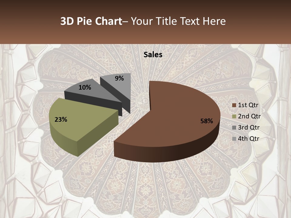 A Picture Of A Circular Object With A Name On It PowerPoint Template