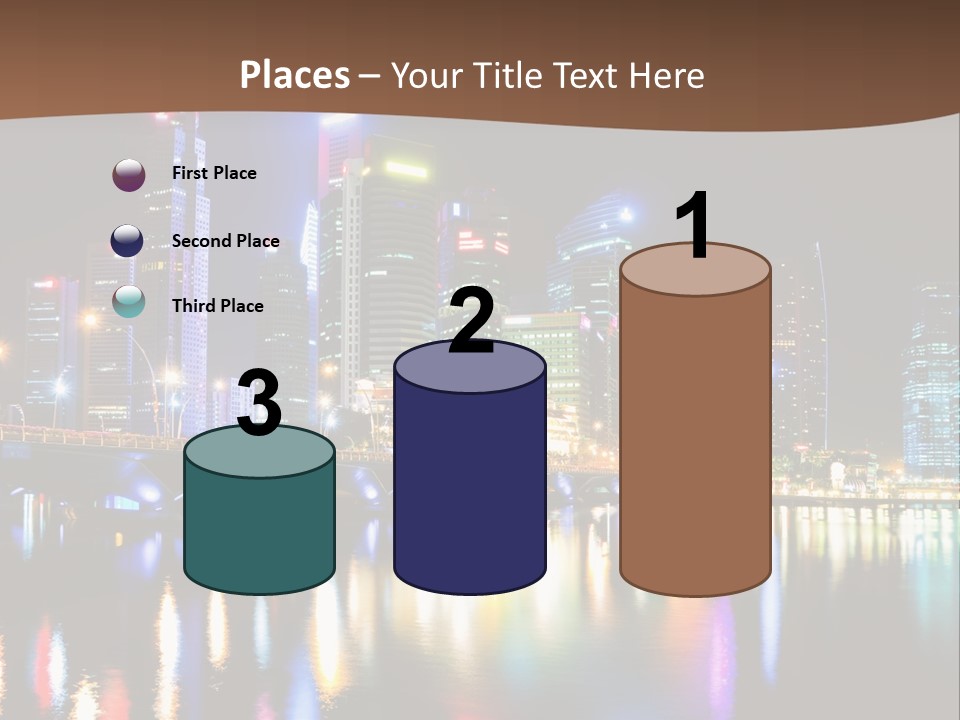 Wonderful Night City PowerPoint Template