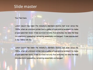 Wonderful Night City PowerPoint Template