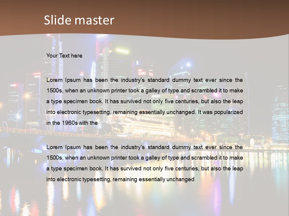 Wonderful Night City PowerPoint Template