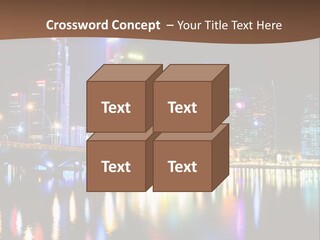 Wonderful Night City PowerPoint Template