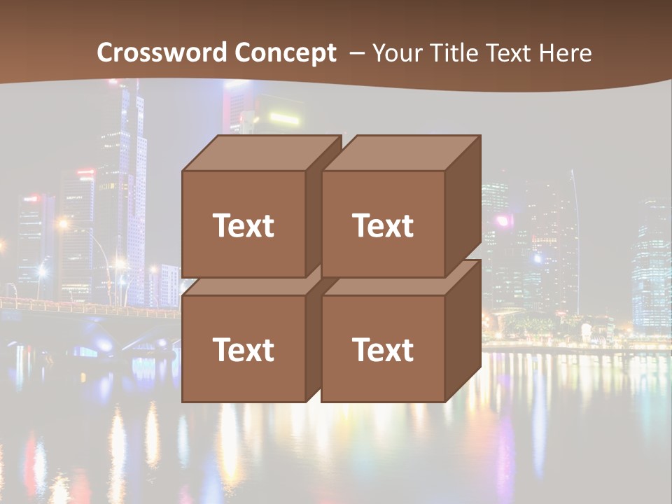 Wonderful Night City PowerPoint Template