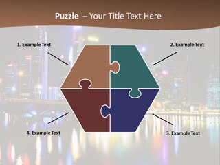 Wonderful Night City PowerPoint Template