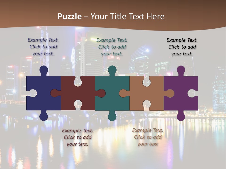 Wonderful Night City PowerPoint Template
