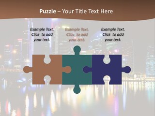 Wonderful Night City PowerPoint Template