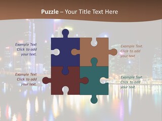 Wonderful Night City PowerPoint Template