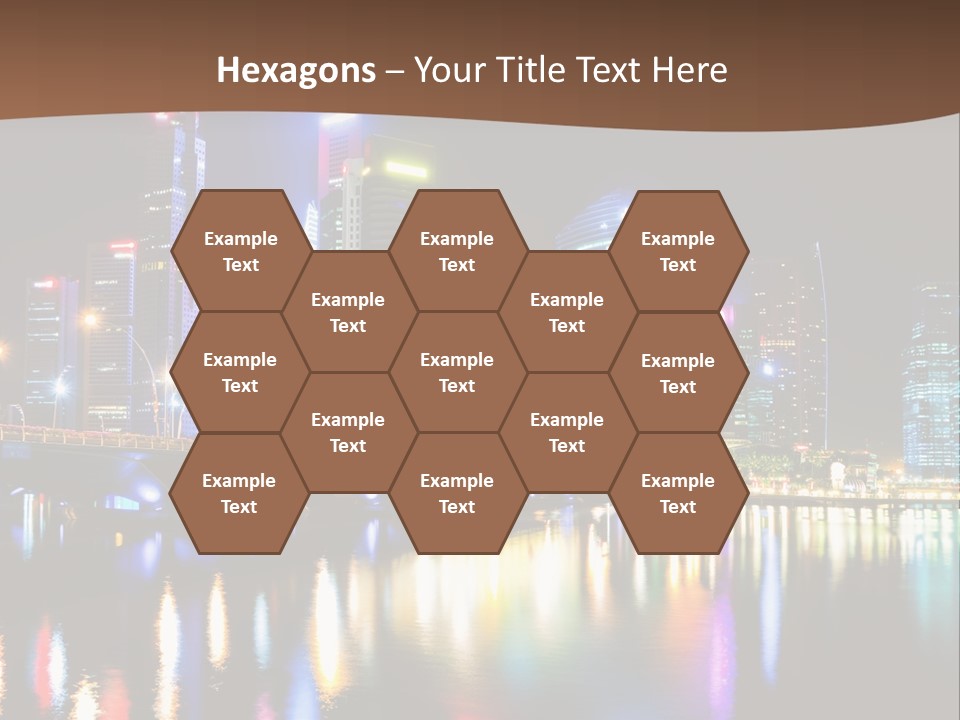Wonderful Night City PowerPoint Template