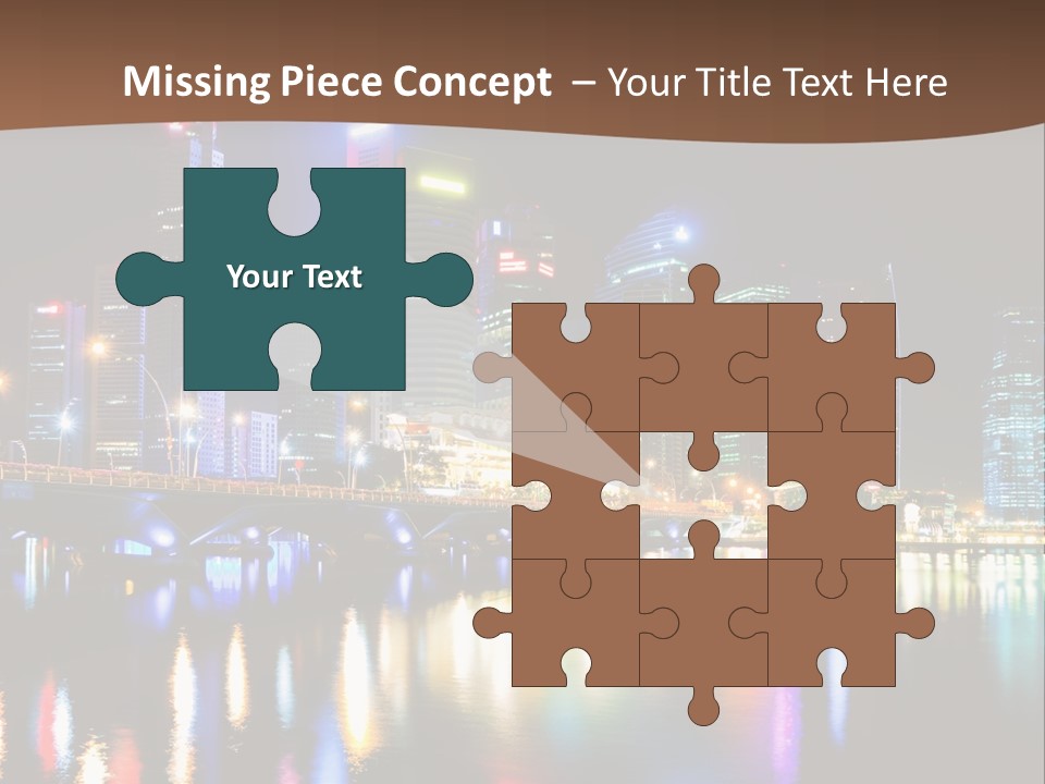 Wonderful Night City PowerPoint Template
