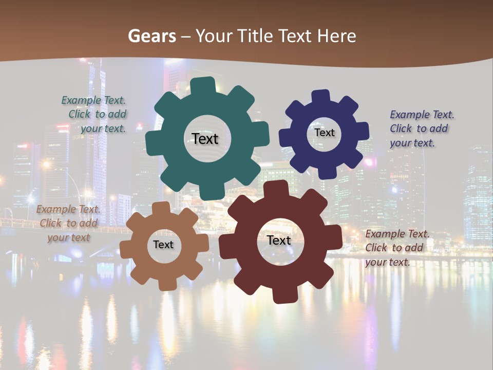 Wonderful Night City PowerPoint Template