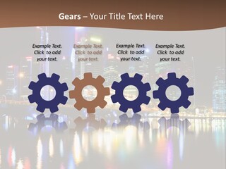 Wonderful Night City PowerPoint Template