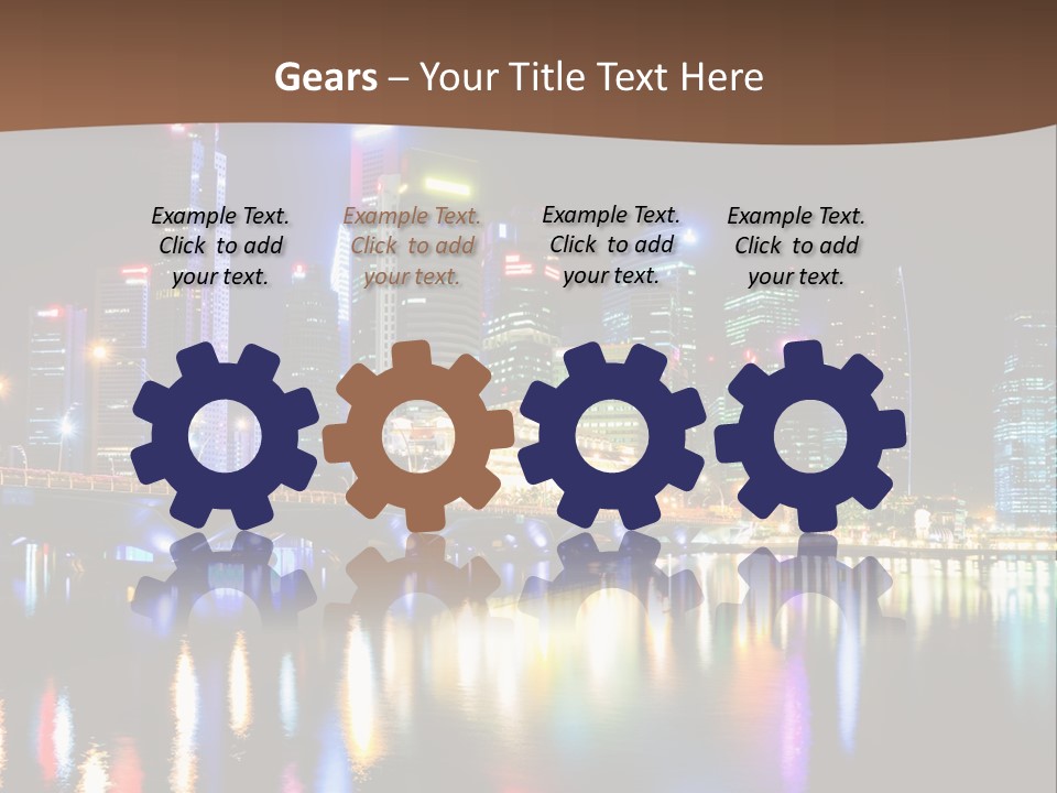 Wonderful Night City PowerPoint Template