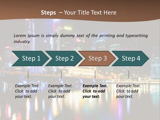 Wonderful Night City PowerPoint Template