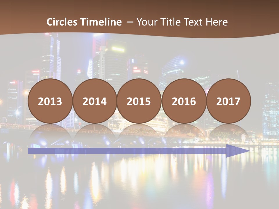Wonderful Night City PowerPoint Template
