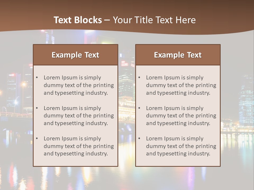 Wonderful Night City PowerPoint Template