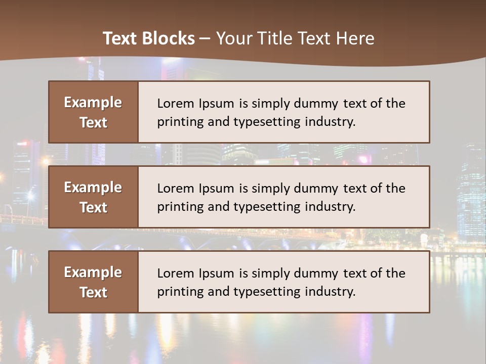Wonderful Night City PowerPoint Template