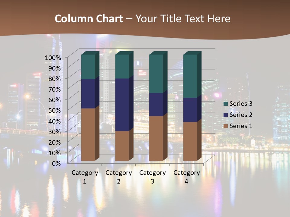 Wonderful Night City PowerPoint Template