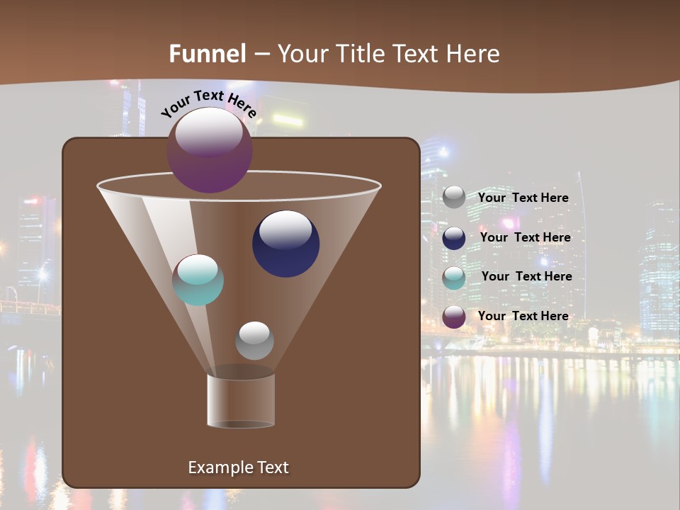 Wonderful Night City PowerPoint Template