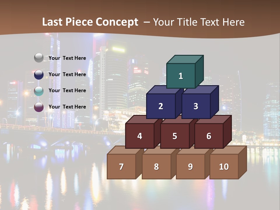 Wonderful Night City PowerPoint Template