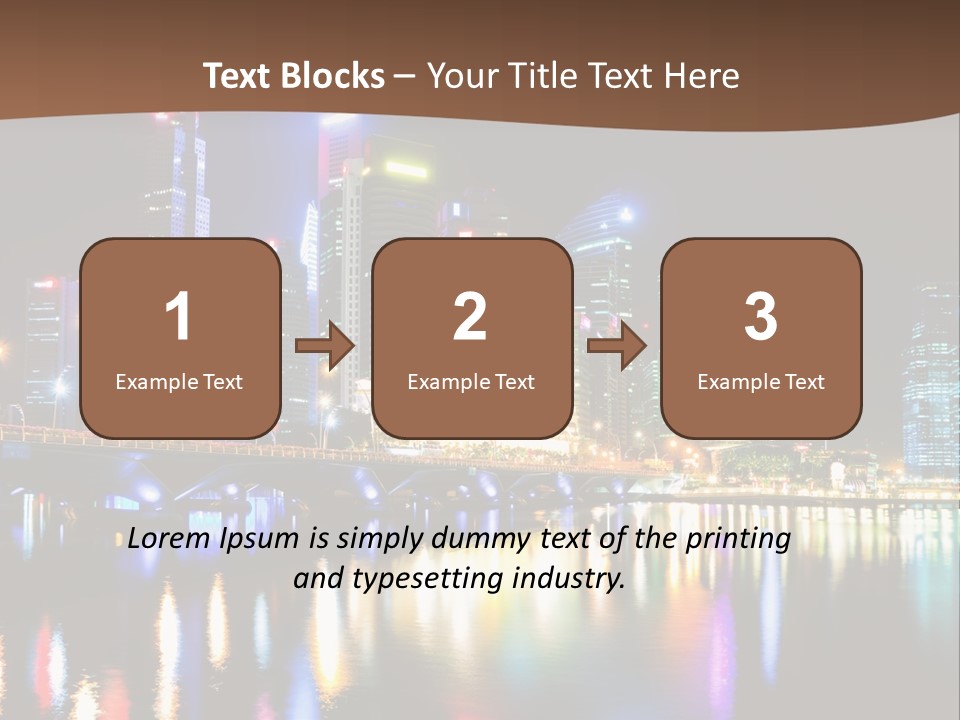 Wonderful Night City PowerPoint Template