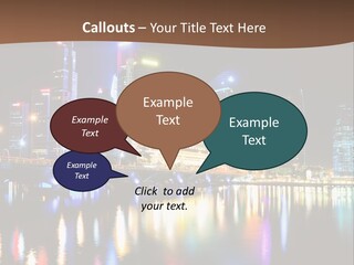 Wonderful Night City PowerPoint Template