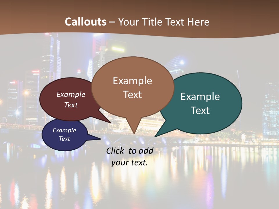 Wonderful Night City PowerPoint Template