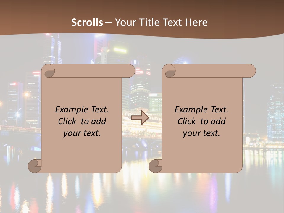 Wonderful Night City PowerPoint Template