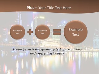 Wonderful Night City PowerPoint Template