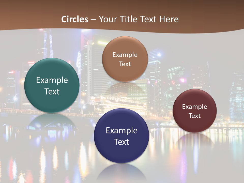 Wonderful Night City PowerPoint Template