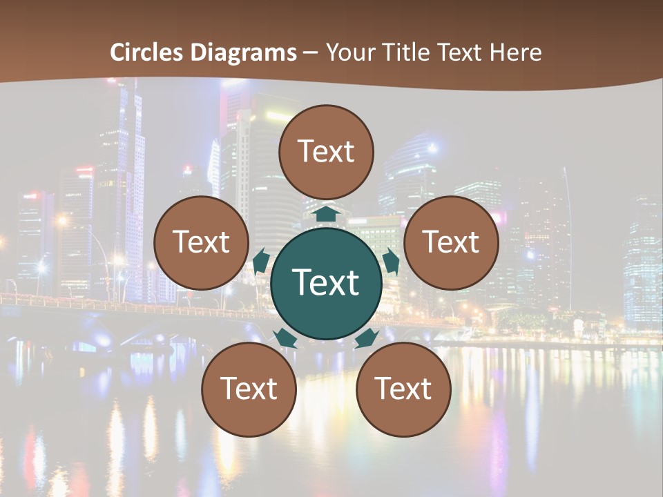 Wonderful Night City PowerPoint Template