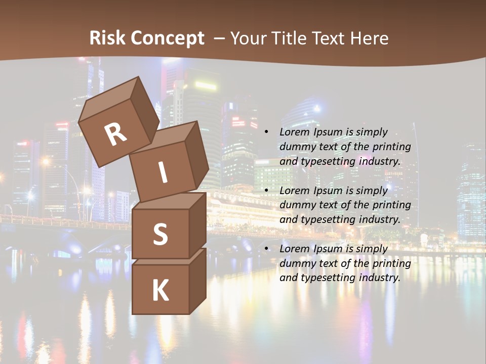 Wonderful Night City PowerPoint Template