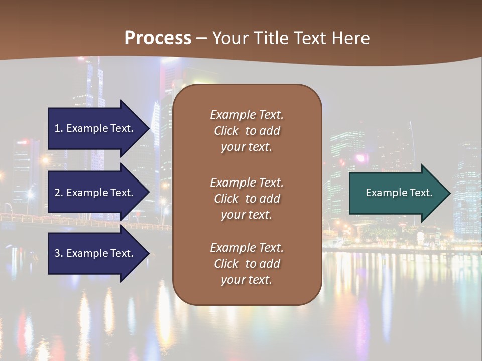 Wonderful Night City PowerPoint Template