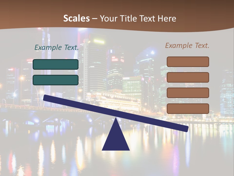 Wonderful Night City PowerPoint Template