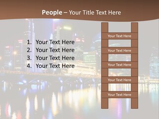Wonderful Night City PowerPoint Template