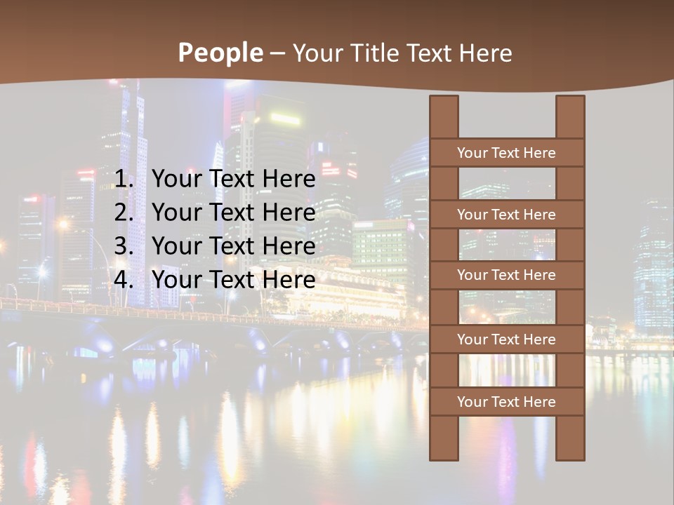 Wonderful Night City PowerPoint Template