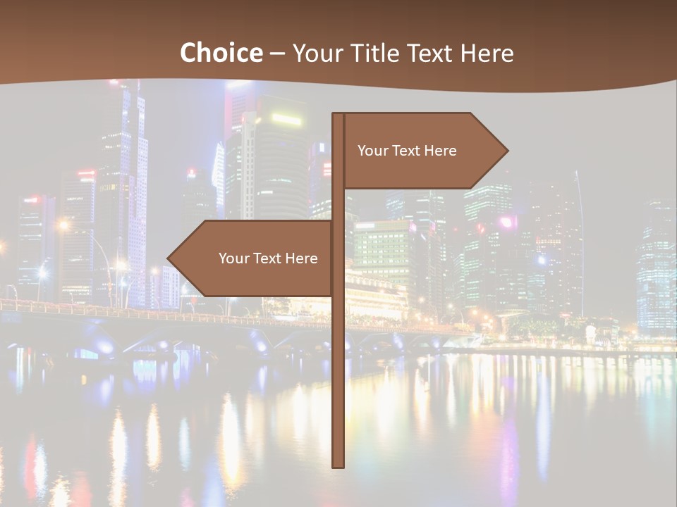 Wonderful Night City PowerPoint Template