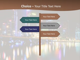Wonderful Night City PowerPoint Template