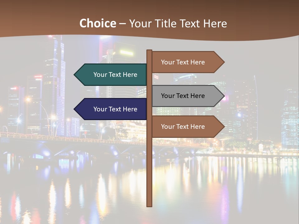 Wonderful Night City PowerPoint Template