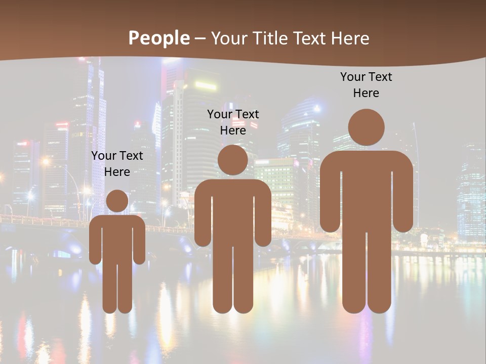 Wonderful Night City PowerPoint Template