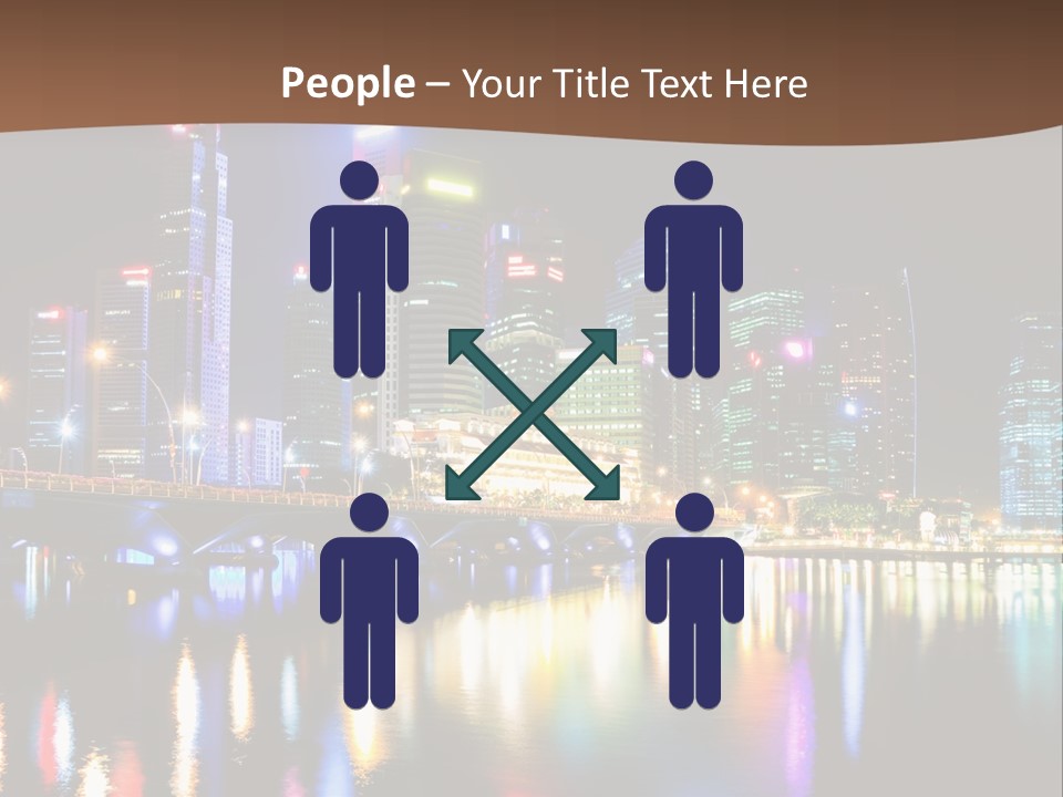 Wonderful Night City PowerPoint Template