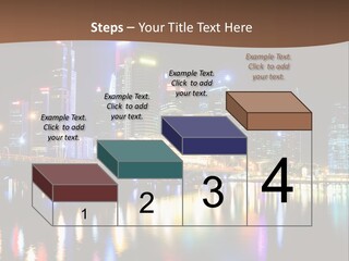 Wonderful Night City PowerPoint Template
