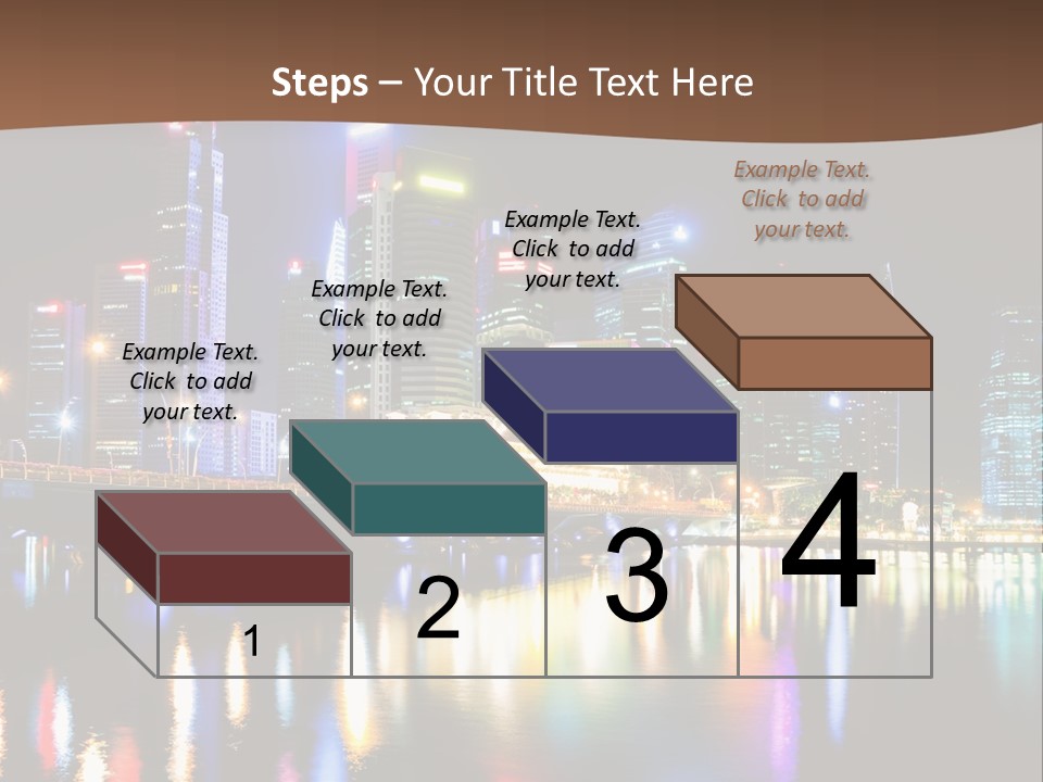 Wonderful Night City PowerPoint Template