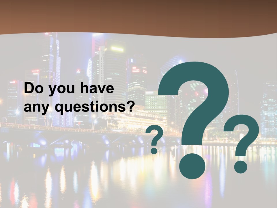 Wonderful Night City PowerPoint Template