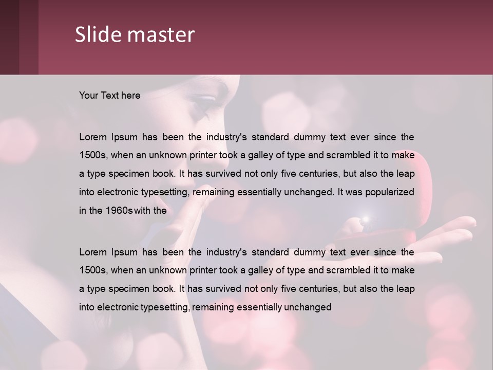 Offer A Girl A Ring And A Heart PowerPoint Template