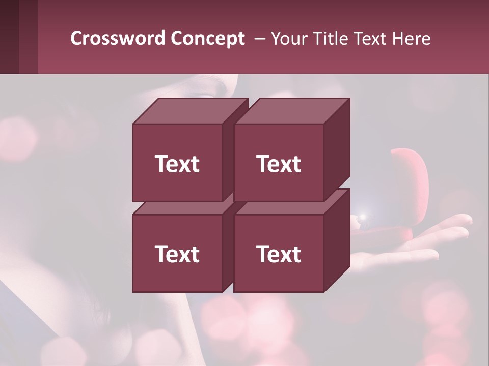 Offer A Girl A Ring And A Heart PowerPoint Template