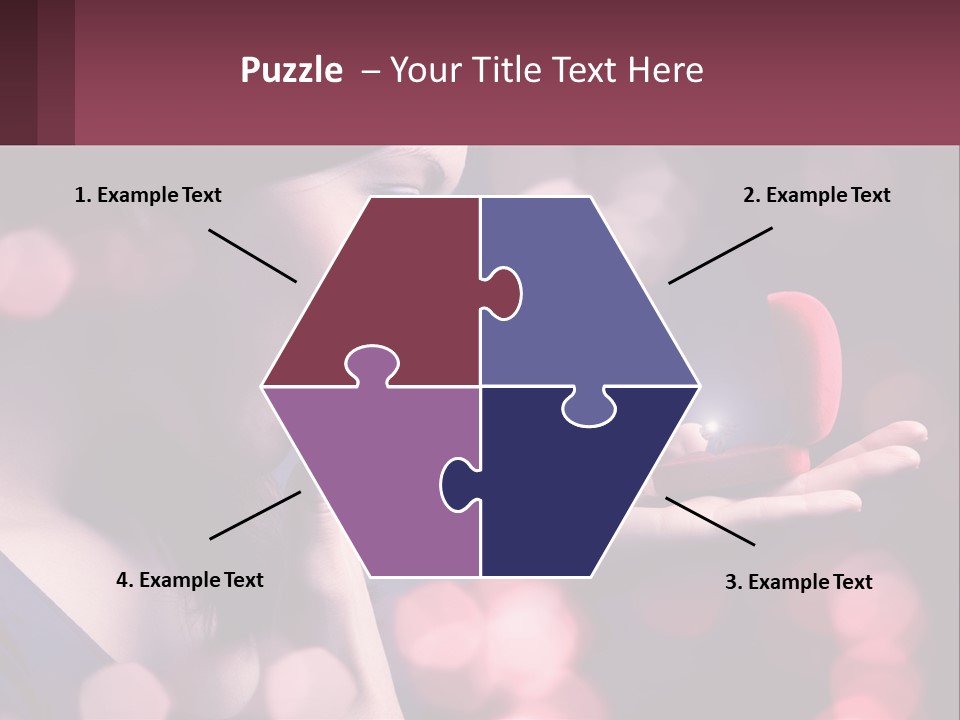 Offer A Girl A Ring And A Heart PowerPoint Template