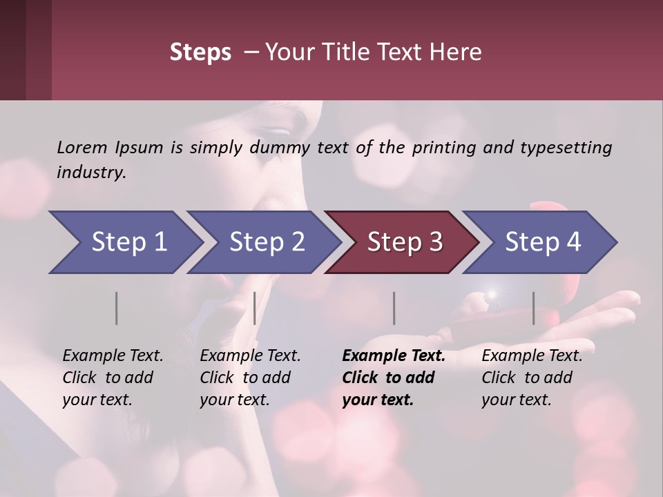 Offer A Girl A Ring And A Heart PowerPoint Template