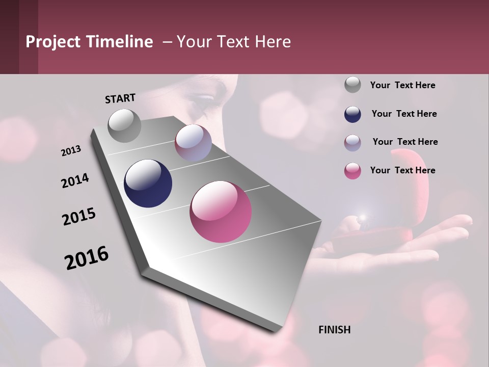 Offer A Girl A Ring And A Heart PowerPoint Template