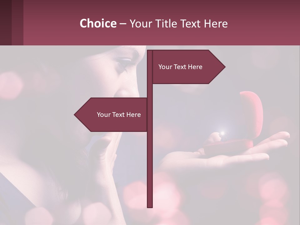 Offer A Girl A Ring And A Heart PowerPoint Template